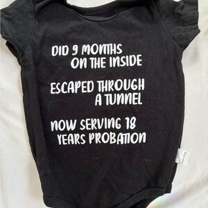 Black Graphic Baby Onesie
